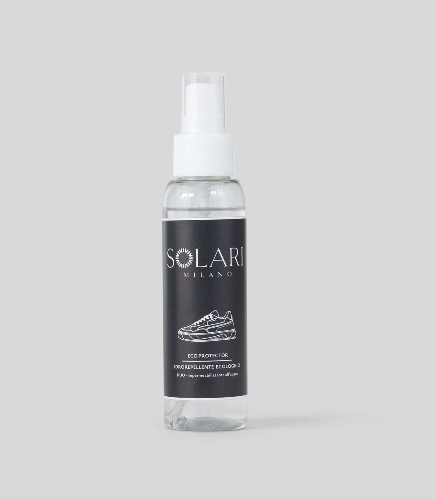 Spray Impermeabilizzante Vegan in flacone, ideale per proteggere scarpe vegane da umidità.