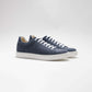 Vegan Hemp Sneaker V1 in dark blue, handcrafted sustainable footwear made from breathable hemp.
