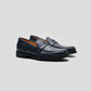 Vegan Loafer - Man in navy blue with blake-construction for formal and casual wear.