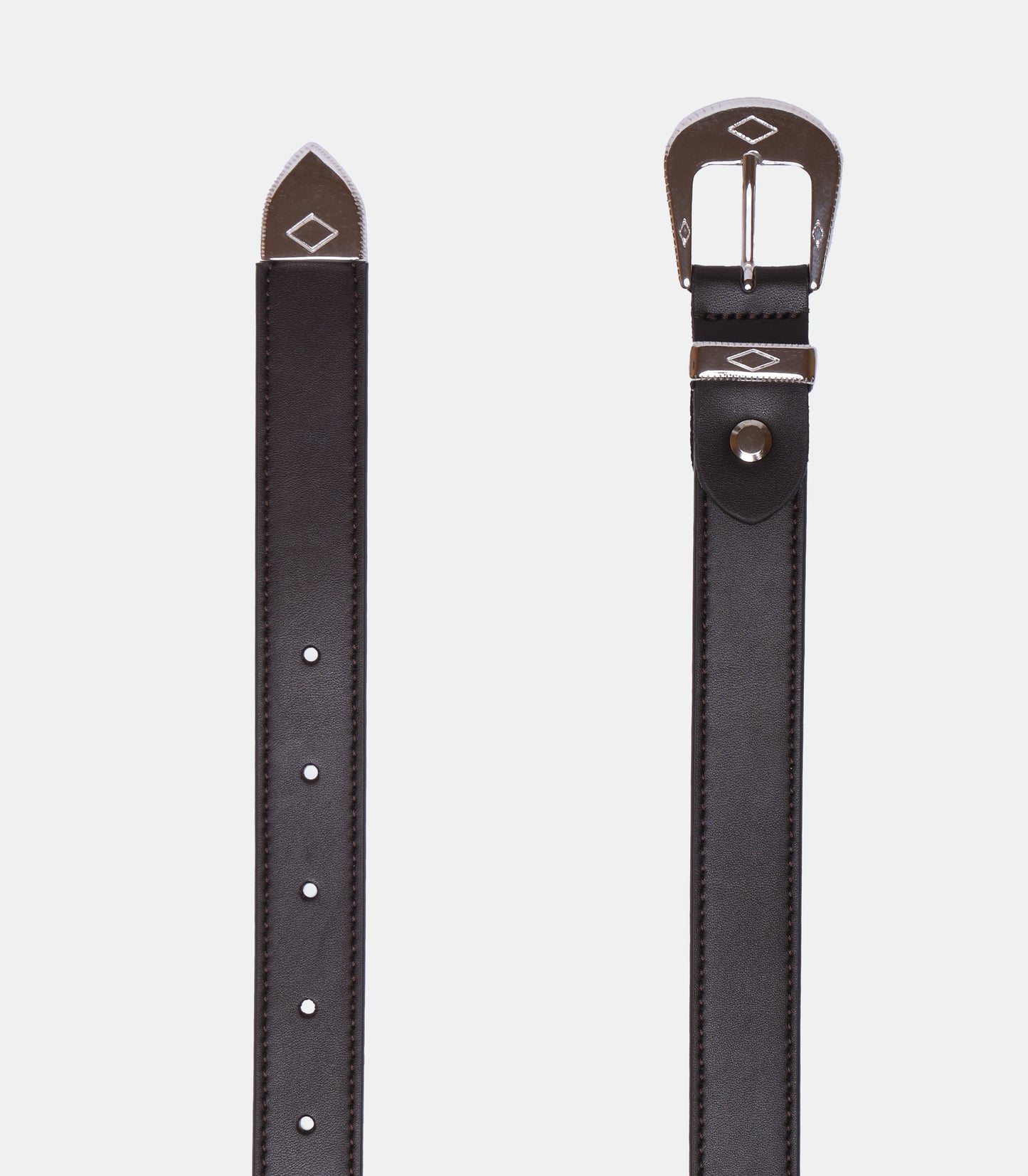 Woman's Vegan Belt with Rock Buckle