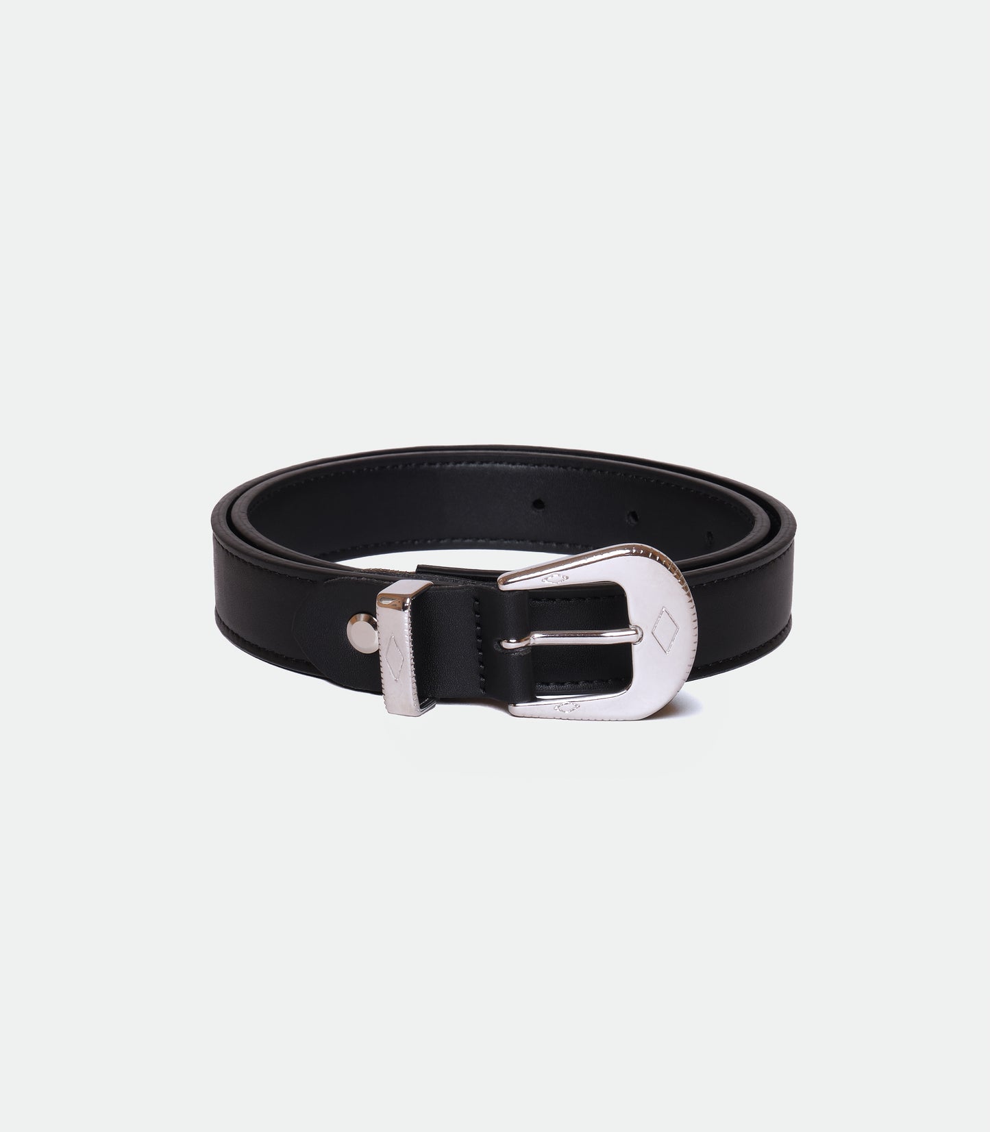 Woman's Vegan Belt with Rock Buckle