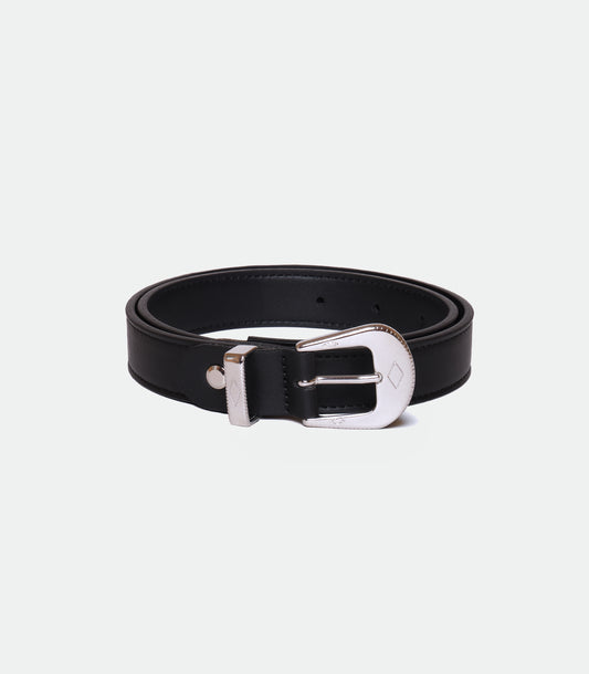 Woman's Vegan Belt with Rock Buckle
