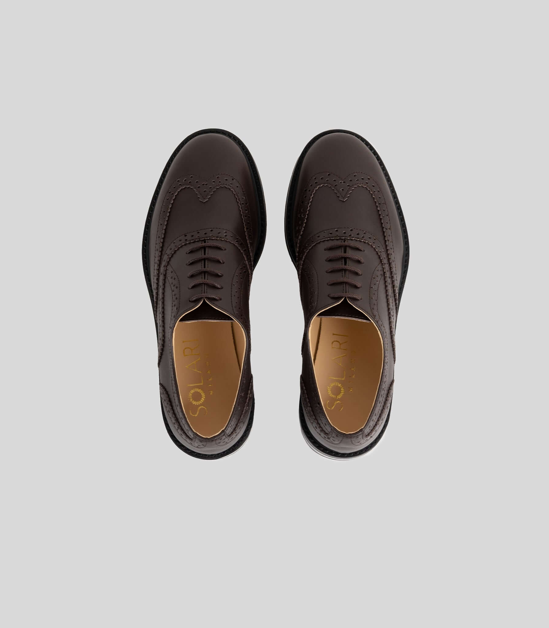 Vegan Oxford Brogue - Woman from Solari Milano, featuring a stylish brogue design and Blake construction.