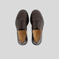 Vegan Oxford - Woman lace-up shoes by Solari Milano in dark brown, showcasing classic design and vegan materials.