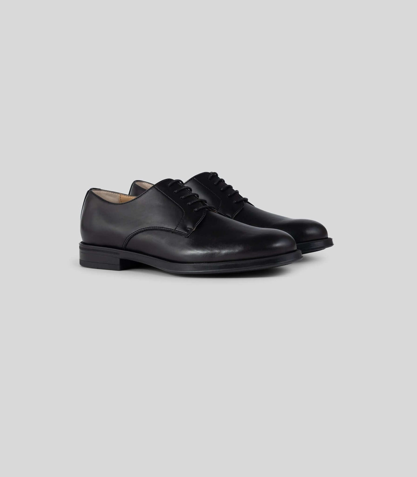 Vegan Derby - Man stylish black shoes with an open lacing system, perfect for formal and casual events.