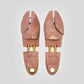 Premium cedar wood Shoe Trees made from responsibly sourced cedar with brass fittings for shoe care.