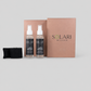 Solari Milano Vegan Shoe Care Kit: water-repellent spray, detergent spray and cloth, made in Italy